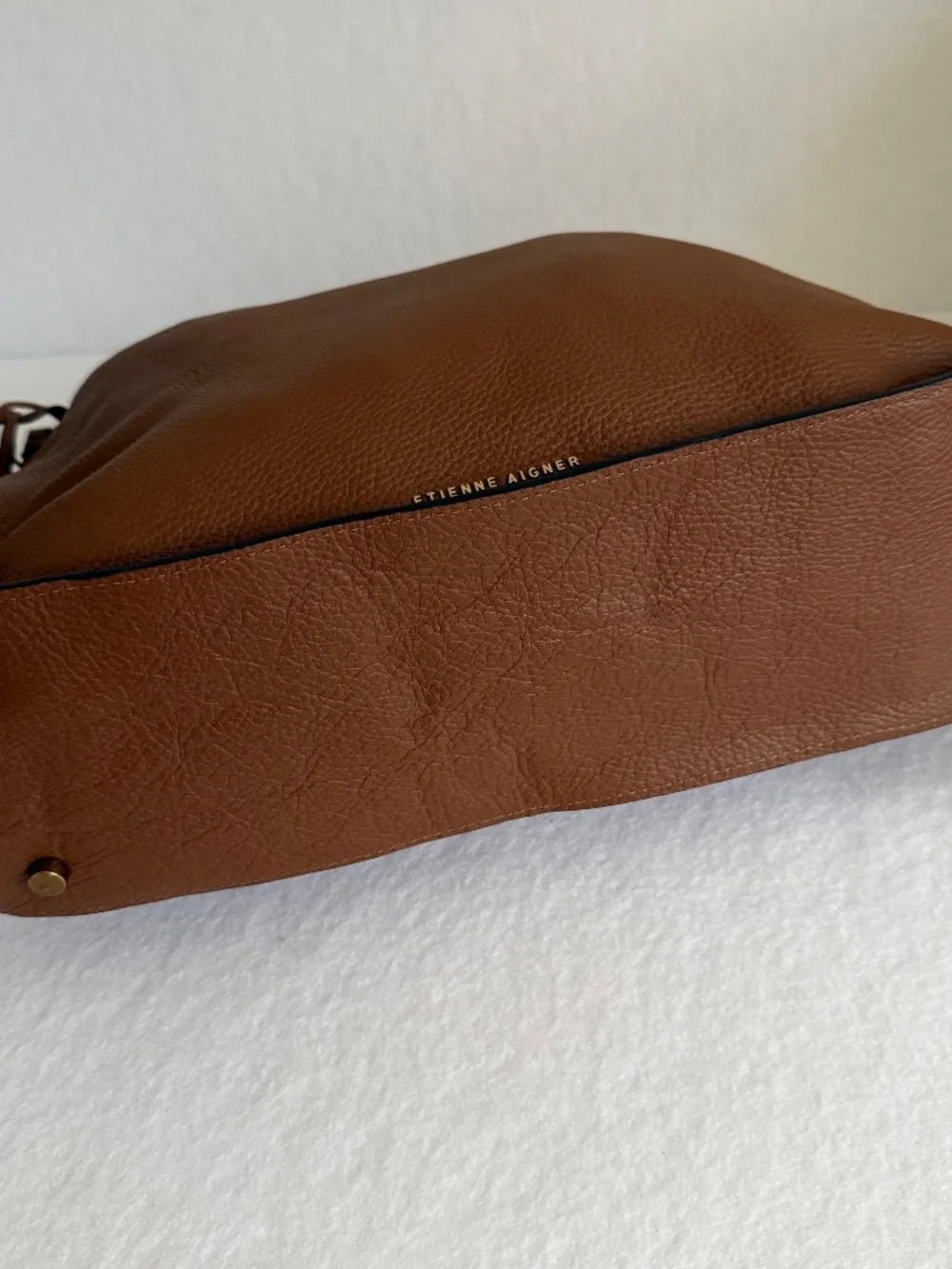 NWT Etienne Aigner Alexandra Large Leather Hobo Bag in Brown